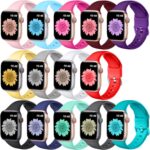 14Pack Compatible with Apple Watch Band 38mm 40mm 41mm 42mm 44mm 45mm 46mm 49mm, Soft Silicone Sport Replacement Strap for iWatch Series Ultra 10 9 8 7 6 5 4 3 2 1 SE, Women Men - Image 2