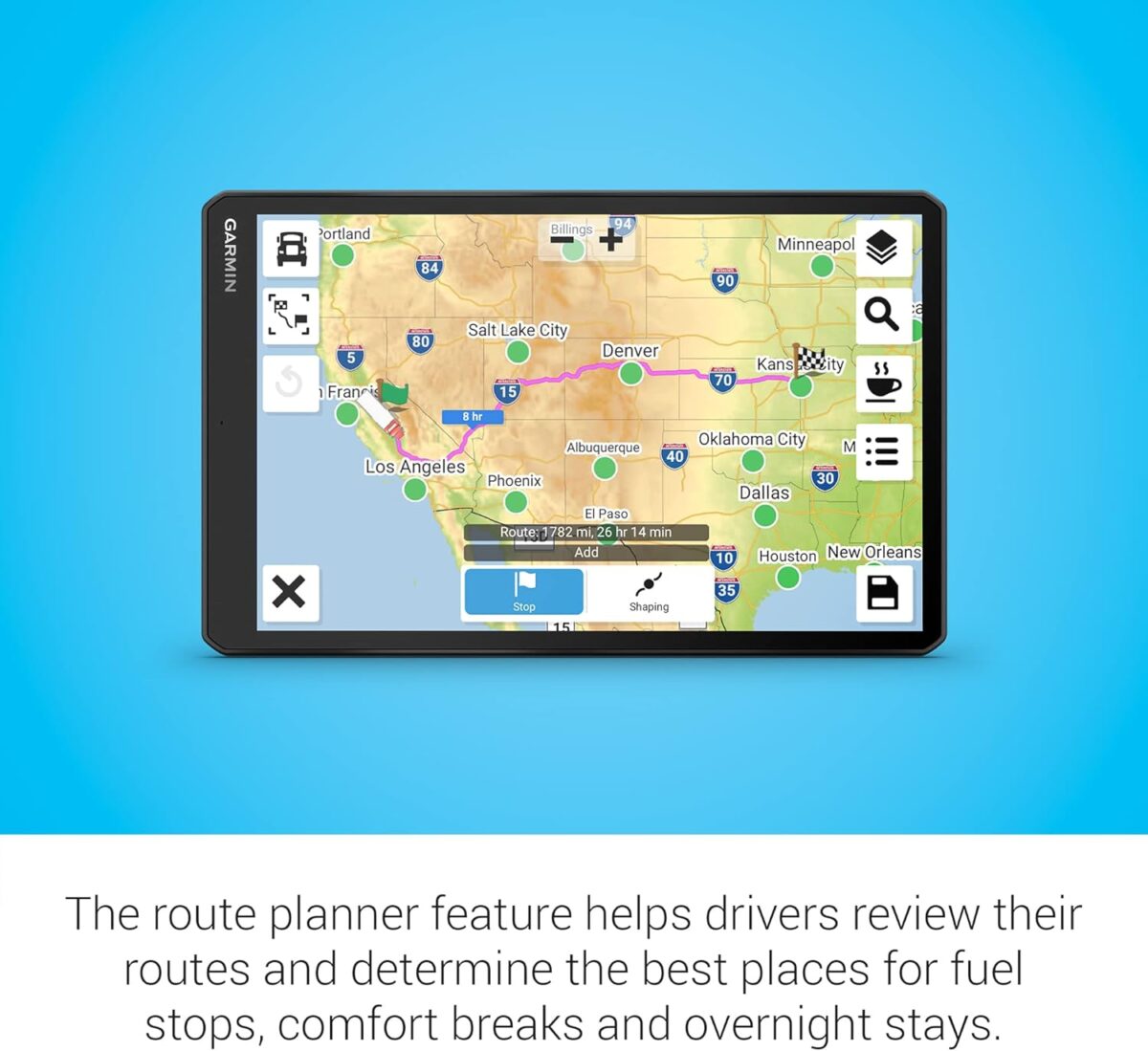 Garmin dēzl™ OTR1010, Extra-Large, Easy-to-Read 10” GPS Truck Navigator, Custom Truck Routing, High-Resolution Birdseye Satellite Imagery, Directory of Truck & Trailer Services - Image 4