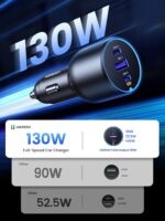 UGREEN 130W USB C Car Charger, Type C Car Charger Adapter Compatible with iPhone 16 16 Plus 16 Pro 16 Pro Max 15 14 13 12, Galaxy S24 S23 Ultra, iPad, MacBook, and More - Image 3