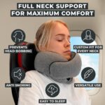 FlyHugz® Neck Travel Pillow | Memory Foam Neck Pillow for Comfort on Airplane | Compact and Ergonomic Design for Travel, Car Rides, and Home Use | Ideal for Adults and Kids - Image 3