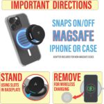 Tango Ultra Thin Grip for MagSafe: One Hand Pop, Stand, 10x Expandable, Space Grade Steel, Removable for Wireless Charging. Half The Thickness, Twice The Pop and More Bling Than A Ring. - Image 5