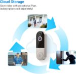 1080p Wireless Video Doorbell with Indoor Ring Chime, Enhanced Security with AI Human Detection, 2-Way Audio, Night Vision, Cloud Storage, Real-Time Alerts, Smart Home Protection - Image 5