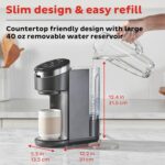 Instant Solo WIFI Connect Single Serve Coffee Maker, From the Makers of Instant Pot, Coffee Brewer, Includes Reusable Coffee Pod & Bold Setting, Brew 8 to 12oz., 40oz. Water Reservoir, Black - Image 4