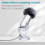 YOUSHARES 2PCS Blue Yeti Pop Filter for Blue Yeti Microphone, Yeti Foam Windscreen with Dead Cat Blue Yeti Mic Cover for Yeti Mic and Blue Yeti Pro USB Microphone - Image 3