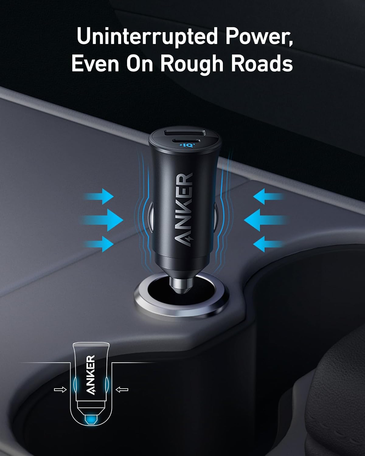Anker USB-C Car Charger, Cigarette Lighter USB Charger for iPhone 16, 30W 2-Port Type-C Car Adapter, PowerIQ 3.0, for iPhone 16/15/14/13/12, Samsung Galaxy S23, iPad, AirPods, and More - Image 6