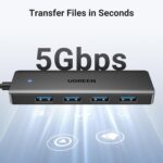 UGREEN USB 3.0 Hub, 4 Ports USB A Splitter Ultra-Slim USB Expander for Mouse, Keyboard, Flash Drive, U Disk, Printer Compatible with Laptop, Desktop PC, Xbox, PS5, and More - Image 4