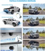 AUTO-VOX 180° Front/Backup Camera, OEM Mini Style, Screw-Free Easy Install, Side/Rear View Camera, IP69K Waterproof & 0.1Lux Low Light Back Up Camera for SUV/Pickup Truck/RV/Van/Camper/Car - Image 3