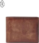 Fossil Men's Derrick RFID-Blocking Leather Bifold Wallet with Flip ID Window - Image 4
