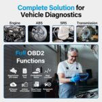 BLCKTEC 460T OBD2 Scanner Car Code Reader Engine ABS SRS Transmission Diagnostic Tool, 12 Reset Services, Oil/TPMS/EPB/BMS/SAS/DPF/Throttle Reset, ABS Bleeding, Battery Test, Auto VIN, Free Update - Image 3