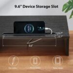 LORYERGO Dual Monitor Stand for 2 Monitors, Desk Riser With Storage, Computer Stand w/Slot for Tablet Cellphone, for PC, Laptop, Printer - Image 4