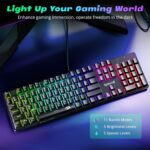 Redragon Mechanical Gaming Keyboard Wired, 11 Programmable Backlit Modes, Hot-Swappable Red Switch, Anti-Ghosting, Double-Shot PBT Keycaps, Light Up Keyboard for PC Mac - Image 3
