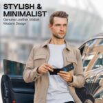 Slim Wallet for Men with Money Clip, RFID Blocking Mens Wallet, Minimalist Credit Card Holder, Front Pocket Bifold - Gift Box Included - Image 4
