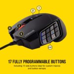 Corsair SCIMITAR RGB ELITE Gaming Mouse For MOBA, MMO - 18,000 DPI - 17 Progammable Buttons - iCUE Compatible - Black - Image 4