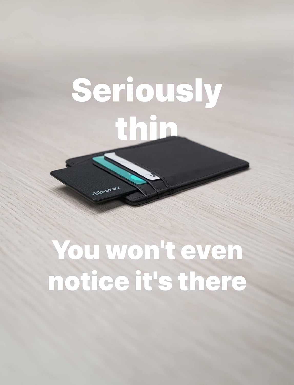 Smartcard by Rhinokey® - Wallet Tracker Card Rechargeable 1.8mm Thin Apple Find My App Airtag Waterproof Item Finder with Key Chain Hole for Luggage, Tags, Passport Bluetooth - Image 3