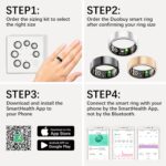 Health Rings for Women Men, Fitness Tracker with Heart Rate,Blood Oxygen, Blood Pressure, Sleep Tracker, Step Tracker, No Subscription Fee, IP68 Waterproof Smart Ring for iphone & Android (Gold 6#) - Image 3