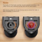 Small Single Serve Coffee Maker, Fast Brew One Cup Coffee Machine for K Cup and Grounds, 6 to 12 oz. Brew Sizes, Capsule Coffee Machine with Descaling Reminder and Viewing Tank, Black - Image 4