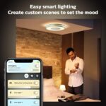 Philips Hue Being Ceiling Light, Black - White Ambiance Warm-to-Cool White Smart LED Light - 1 Pack - Control with Hue App - Compatible with Alexa, Google Assistant, and Apple Homekit - Image 4