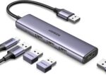 UGREEN USB 3.0 Hub 4 Ports Aluminum Ultra-Slim USB Multiport Adapter, Powered USB C Splitter Compatible with MacBook, iMac, Surface, Laptop, PC, Mouse, Keyboard, Flash Drive, and More - Image 6