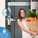 Keyless Entry Door Lock with Keypad, Fingerprint Exterior Locks, Door Handle Deadbolt with Code, Smart Locks for Front Door, Electronic Digital Keypad Smart Lock, Auto Locked & App Control - Image 3