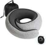 Travel Pillow Travel Neck Pillow, Memory Foam Neck Pillow Airplane, 360 Degree Support Travel Neck Pillows for Airplanes Offices and Cars, Soft Stowable Airplane Pillow for Traveling - Image 3