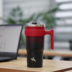 20 oz Tumbler with Handle and 2 Straw 2 Lid, Insulated Water Bottle Stainless Steel Vacuum Cup Reusable Travel Mug,Mystic Moon - Image 5