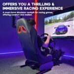 DIWANGUS Racing Simulator Cockpit Steering Wheel Stand with Seat Gaming Chair Sim Racing Cockpit for G29 G920 G923 G27 G25 T248X T248 T300RS T150 458 TX Xbox PS4 PS5 PC Accessories - Image 3