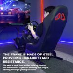 DIWANGUS Racing Simulator Cockpit Steering Wheel Stand with Seat Gaming Chair Sim Racing Cockpit for G29 G920 G923 G27 G25 T248X T248 T300RS T150 458 TX Xbox PS4 PS5 PC Accessories - Image 4