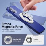 Syncwire Magnetic Phone Ring Holder and Finger Grip Kickstand - Compatible with MagSafe, iPhones, Androids, and Car Mounts - Off-White - Image 4
