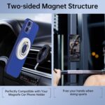 Syncwire Magnetic Phone Ring Holder and Finger Grip Kickstand - Compatible with MagSafe, iPhones, Androids, and Car Mounts - Off-White - Image 6