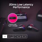 Cloud Mix Buds 2 – Gaming Earbuds, with ANC, 2.4GHz dongle, Bluetooth 5.3, PC, PS5, PS4, Nintendo Switch, Android, Steam Deck, USB-C - Black - Image 3