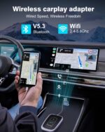 Wireless CarPlay Adapter - Stable and Fast Connection, Converts Wired CarPlay to Wireless Control, Plug & Play Compatible for Cars from 2015+ and Apple iPhone iOS 10+ (Black) - Image 3
