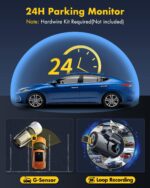 GKU Dash Cam Front and Rear Camera – 4K+1080P Dual Dash Camera for Cars with 64GB SD Card, 5GHz WiFi & App Control, Night Vision, Parking Mode, G-Sensor, Loop Recording, WDR, 170° Wide Angle - Image 5