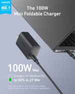 Anker Nano Charger, 100W Foldable Type C Charger for iPhone Series, and All USB C Devices, 6FT USB-C Cable Included, Compatible with MagSafe - Image 3