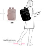 Swissdigital Design Laptop Backpack For Women,College Bookbags With USB Charging Port,Cute Computer Backpacks For Work Business,Pink | KATY ROSE - Image 6