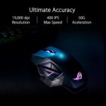 ASUS ROG Spatha X Wireless Gaming Mouse (Magnetic Charging Stand, 12 Programmable Buttons, 19,000 DPI, Push-fit Hot Swap Switch Sockets, ROG Micro Switches&Paracord and Aura RGB lighting),Black - Image 3