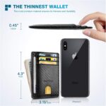 RUNBOX Black Slim Minimalist RFID Blocking Front Pocket Leather Wallets for Men Women Gift Box - Image 4