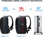 FENRUIEN Business Travel Backpack for Men, Expandable Water Resistant Computer Backpack with USB Port, Black Laptop Backpack 15.6 Inch for College/Work - Image 3