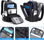 FENRUIEN Business Travel Backpack for Men, Expandable Water Resistant Computer Backpack with USB Port, Black Laptop Backpack 15.6 Inch for College/Work - Image 4