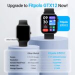 Smart Watches for Men Android iPhone, [1.99" Amoled Screen] Fitness Tracker Smartwatch with Bluetooth Calls, AI Control, Heart Rate/SpO2/Sleep Monitor, 12 Days Battery, 3ATM Waterproof - Balck - Image 3