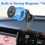 Tesla Phone Mount, MagSafe Strongest Magnet Power Magnetic Car Phone Holder Mount for Tesla 3/Y Accessories Fits for All iPhone & Android Phones - with Magnetic Ring - Image 4