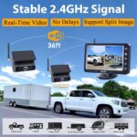 Magnetic Solar Wireless Backup Camera - Voice-Controlled, No-Drill Installation, 5-Inch HD1080P Screen, Long Battery Life, Night Vision, Anti-Interference 2.4GHz Signal for Trucks, RVs, Trailers - Image 4