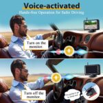 Magnetic Solar Wireless Backup Camera - Voice-Controlled, No-Drill Installation, 5-Inch HD1080P Screen, Long Battery Life, Night Vision, Anti-Interference 2.4GHz Signal for Trucks, RVs, Trailers - Image 5