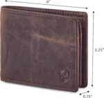 Cochoa Wallet for Men's RFID Blocking Real Leather Bifold Stylish 2 ID Window in Gift Box - Image 4