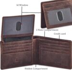 Cochoa Wallet for Men's RFID Blocking Real Leather Bifold Stylish 2 ID Window in Gift Box - Image 5
