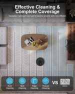 Robot Vacuum Powerful Suction: Robot Vacuum Cleaner with Self-Empty Base Storing up to 85 Days of Dust - Wi-Fi/App/Alexa Control - Robotic Vacuum Ideal for Hard Floors, Pet Hair （Black） - Image 5