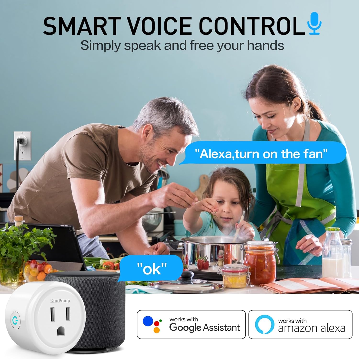 WiFi Smart Plugs, App Controlled Plug Compatible with Alexa and Google Home, Wireless Outlet Plug with Timer & Schedule, 2.4GHz Wi-Fi Only Smart Socket Outlet FCC Listed for Home - Image 4
