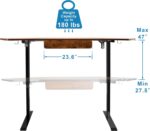 Fromann 71Inch Height Adjustable Standing Sit Stand Up Desk L Shaped Corner Desk with LED Handset, Electric Ergonomic Desk - Image 3