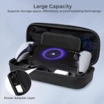 CoBak Hard Carrying Shell Case for PlayStation Portal Remote Player - with 2 Screen Protector, 1 Grip Case, 4 Thumb Grip Caps, Hard Outer Cover for PS5 Portal, Black - Image 3