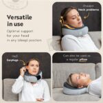 Neck Pillow Airplane - Travel Neck Pillow - Airplane Pillow with 360° Memory Foam Neck Support - Travel Pillow for Sleeping - Travel Pillows for Airplanes - Image 4