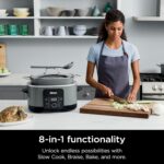 Ninja MC1001 Foodi PossibleCooker PRO 8.5 Quart Multi-Cooker, with 8-in-1 Slow Cooker, Dutch Oven, Steamer, Glass Lid Integrated Spoon, Nonstick, Oven Safe Pot to 500°F, Sea Salt Gray - Image 4